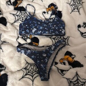 SHEIN Blue Floral Bikini Set